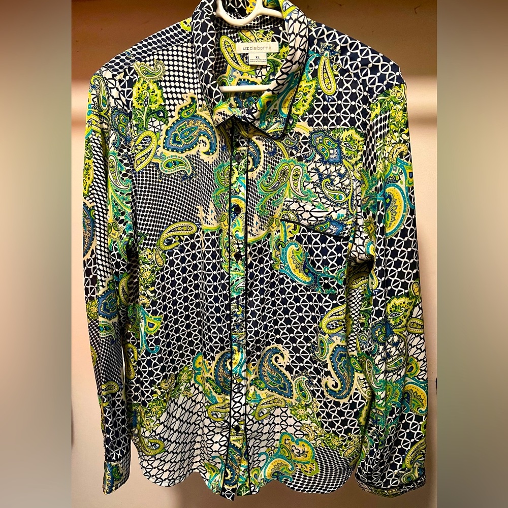 Liz Claiborne Women’s Multi-color Print Blouse